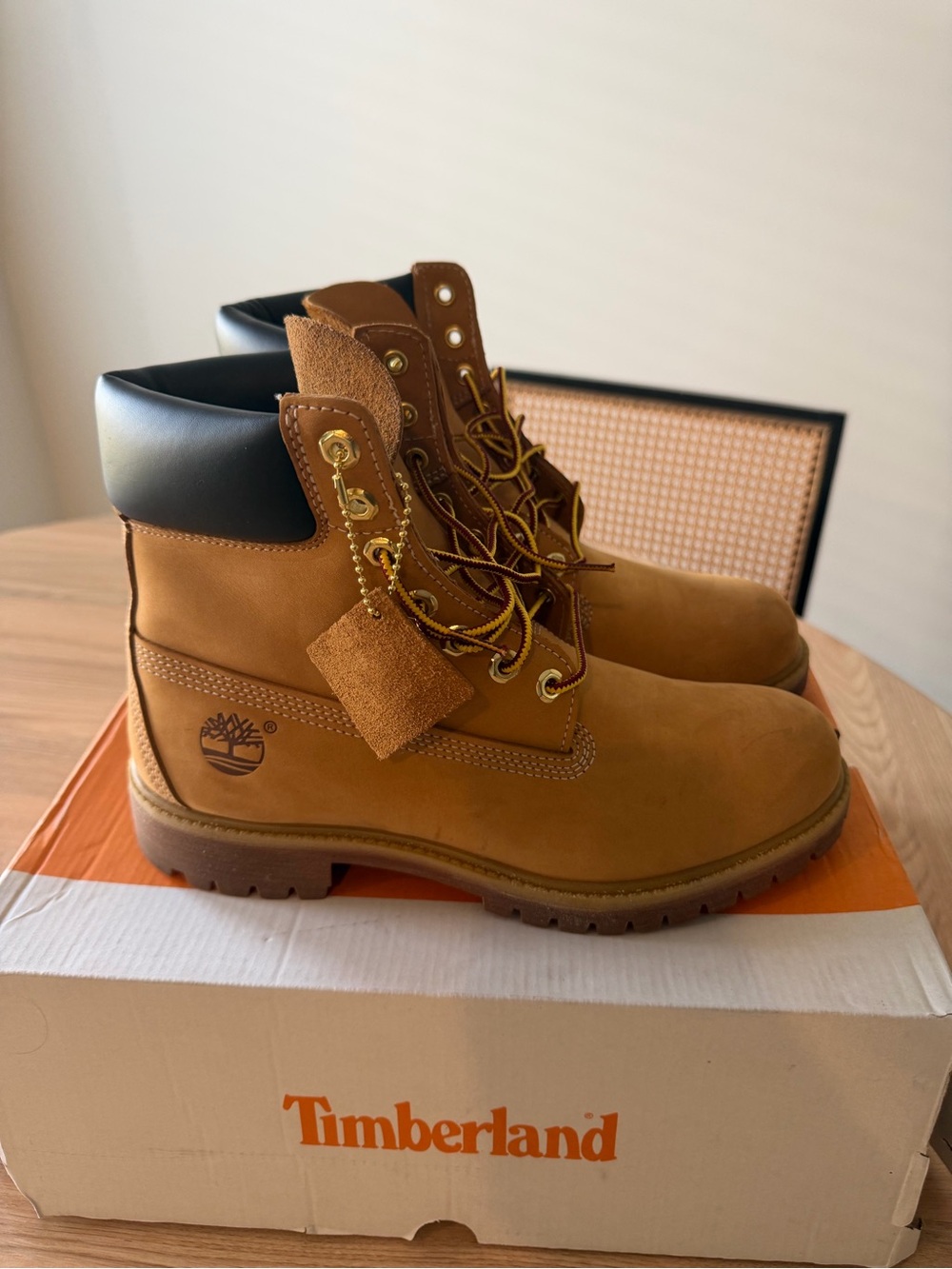 Timberland Men's Wheat Nubuck Lace-Up Work Boots - Picture 2 of 6